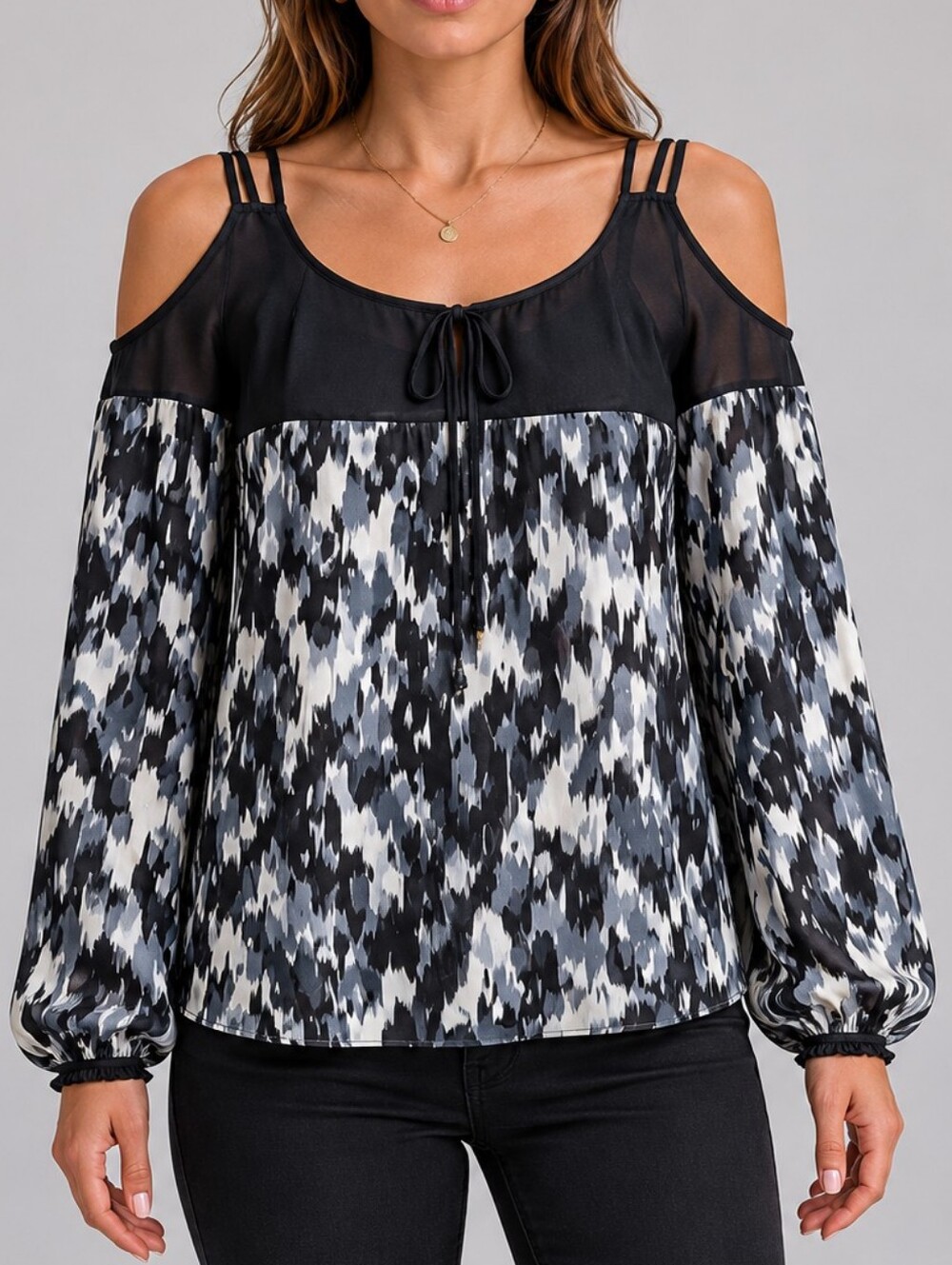 Anthropologie Leifsdottir NWOT Cold Shoulder Silk Blouse